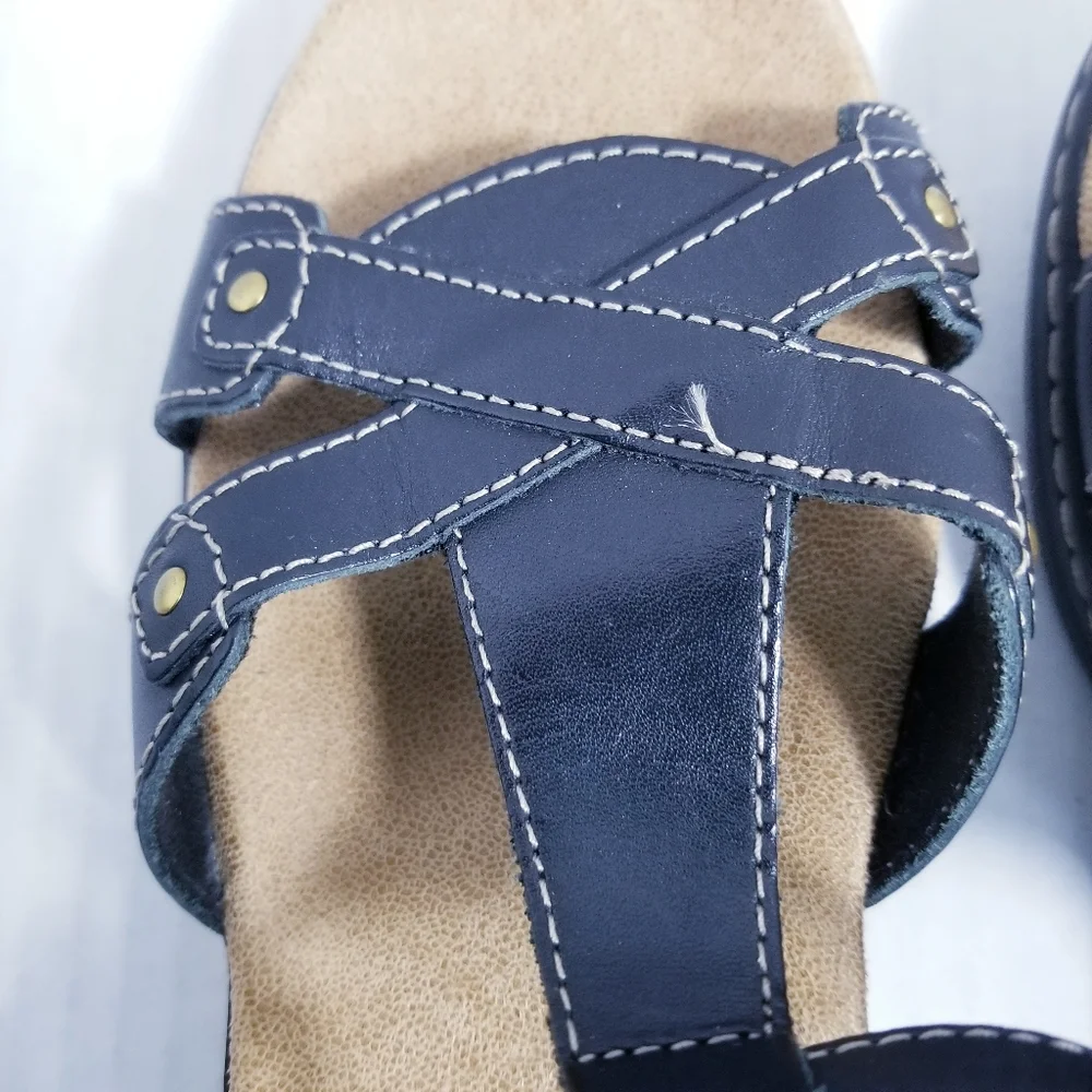 CLARK WOMEN'S DARK BROWN VELCRO SANDALS SIZE 7